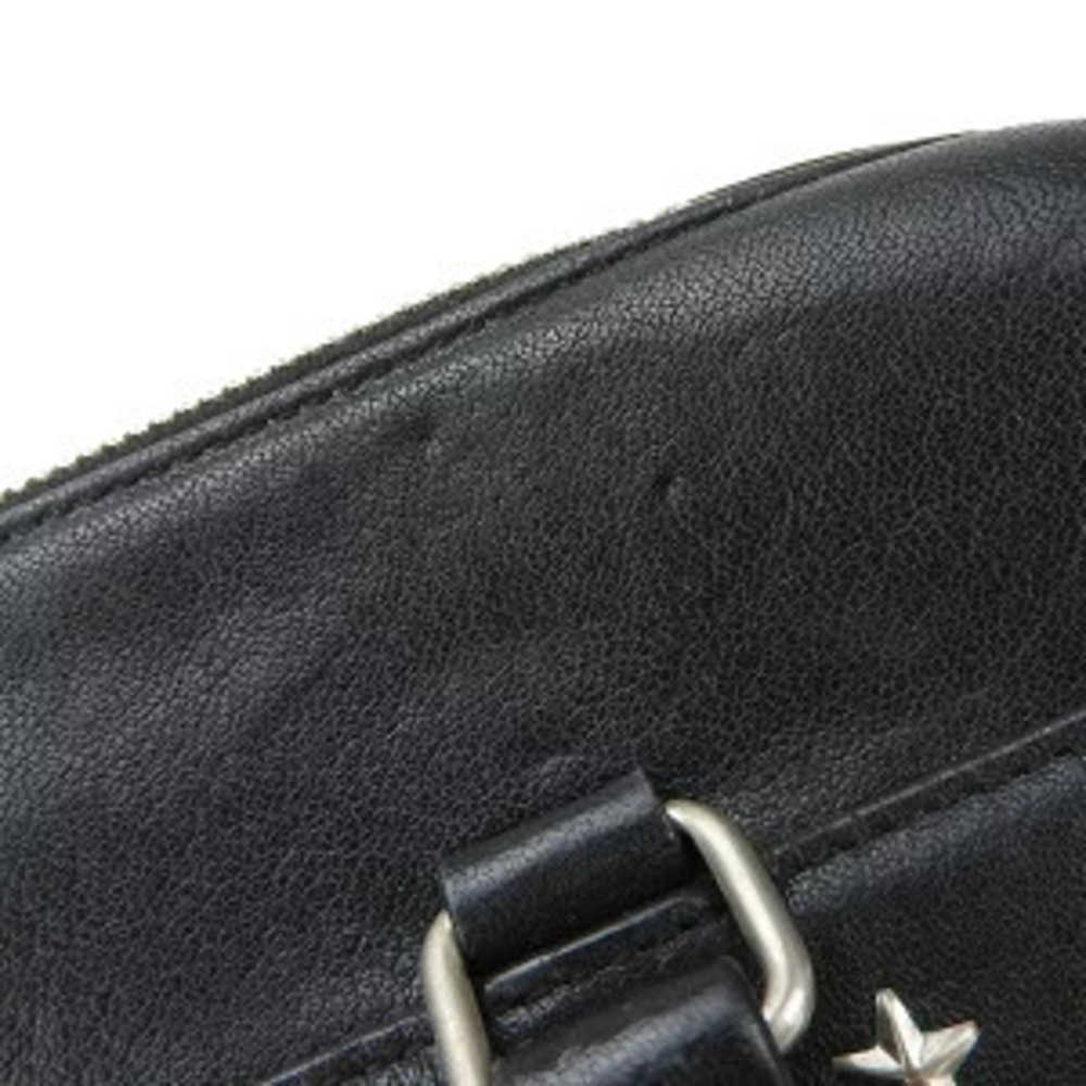 Saint Laurent Handbag Duffle Leather Black Shoulder Studs - Picture 5 of 11